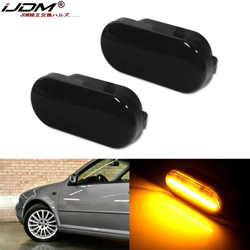 Smoked Amber LED Side Markers for VW Golf Passat LED Ambient Light iJDM