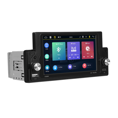 Single Din Car Radio GPS Navigation IPS Screen Universal Android Head Unit OEM 5.9" NO mp5