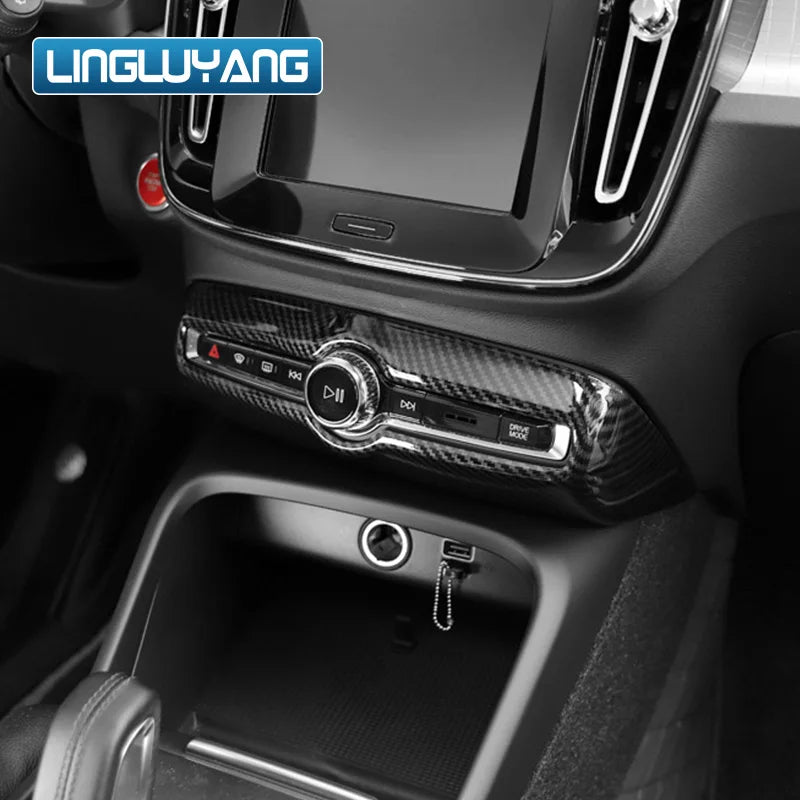 Carbon Fiber Trim Frame for Volvo XC40 18-25 Car Interior Accessory LINGLUYANG