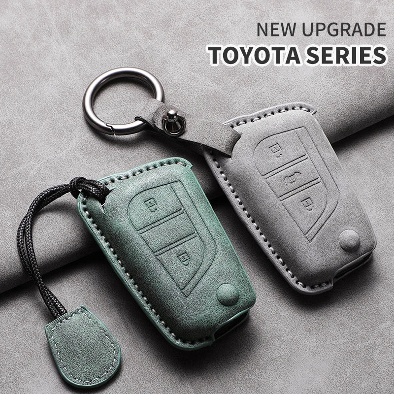 Sheep Suede Car Key Case Cover Shell for Various Toyota Models Car Key Cover NONE (OEM)
