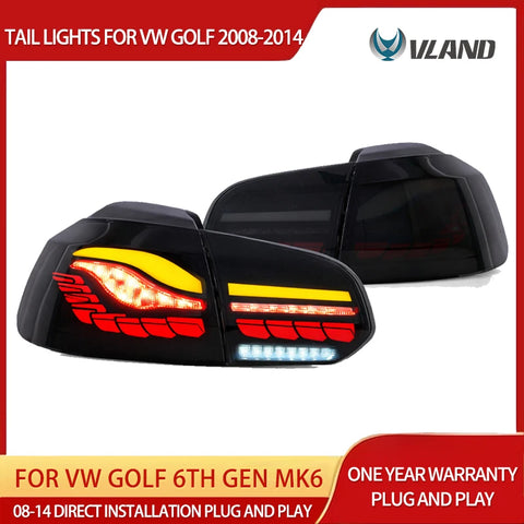 Dynamic OLED Tail Lights for VW Golf Mk6 08-14 Tail Light Vland