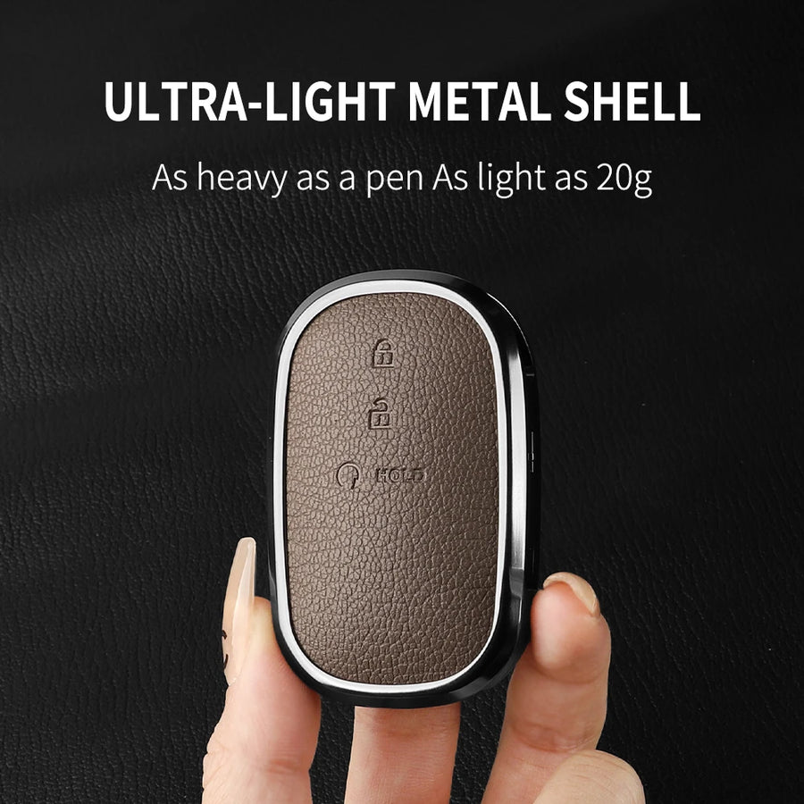 Aluminum Alloy Goatskin Car Key Case Cover for Honda Civic 11th 2022 Car Interior Accessory OEM