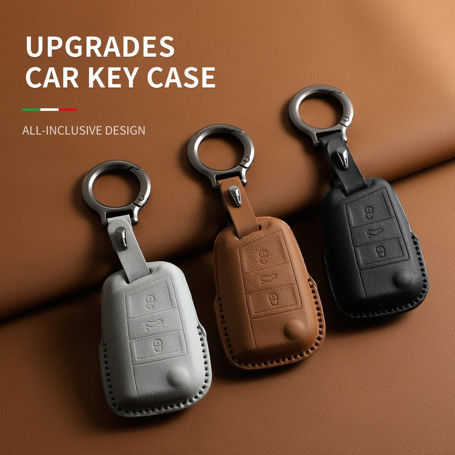 Leather Car Key Case Cover For VW Car Keycase OEM
