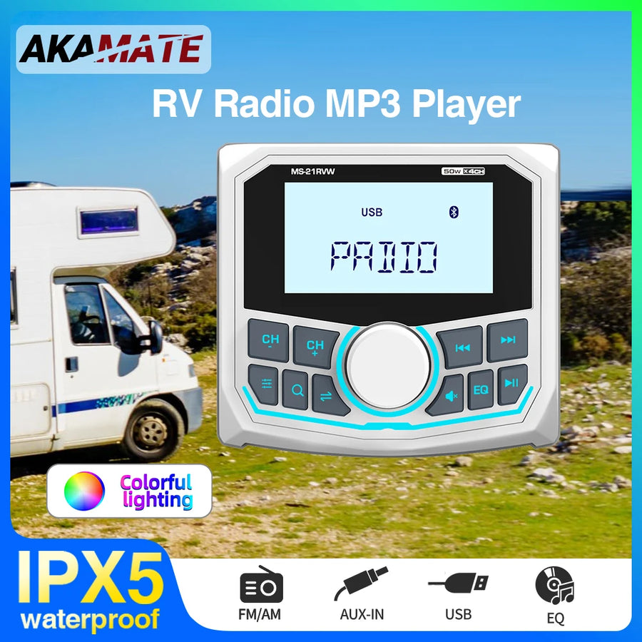 Waterproof MP3 Stereo for Universal Marine Vehicles Car Interior Accessory OEM