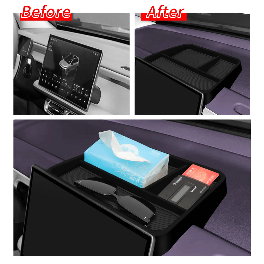 Leapmotor B10 2025 2026 Central Control Screen Rear Storage Box Car Interior Accessories Dashboard Storage Tray ABS Central C