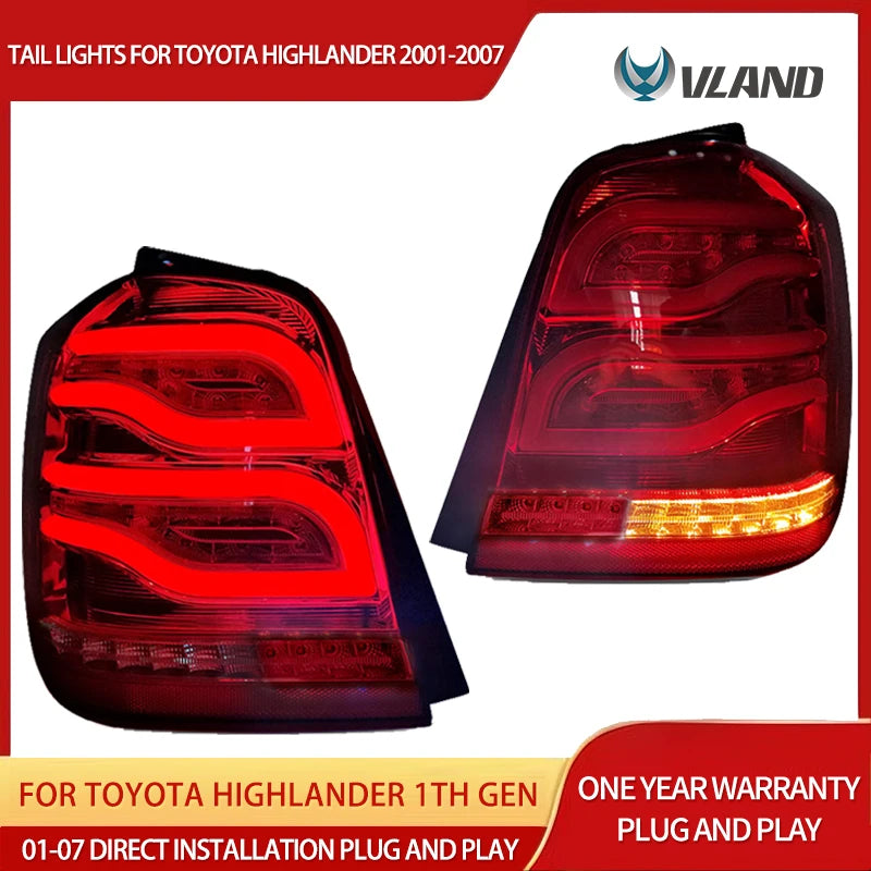LED Tail Light Assembly for Toyota Highlander 2001-2007 Car Interior Accessory Vland