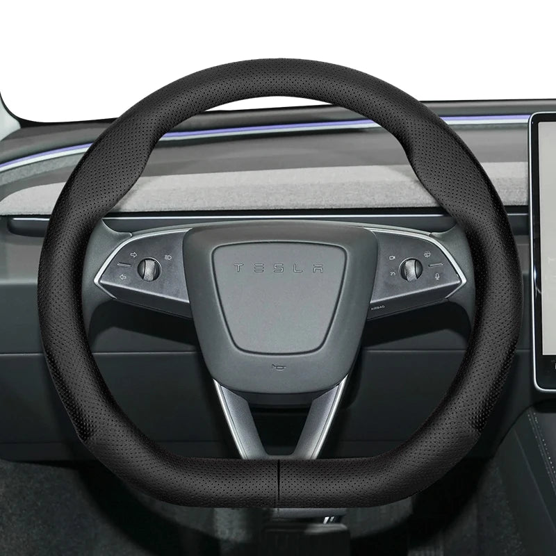 Ultra-Thin Leather Steering Cover for Tesla 2024 Car Interior Accessory Hocasen