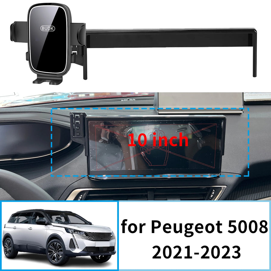 Smart Wireless Charging Phone Mount for Peugeot 5008 2021–2023 Car Phone Holder OEM