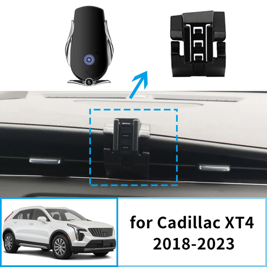 Smart Wireless Charging Phone Holder for Cadillac XT4 2018–2023 Car Phone Holder CATUSIKI