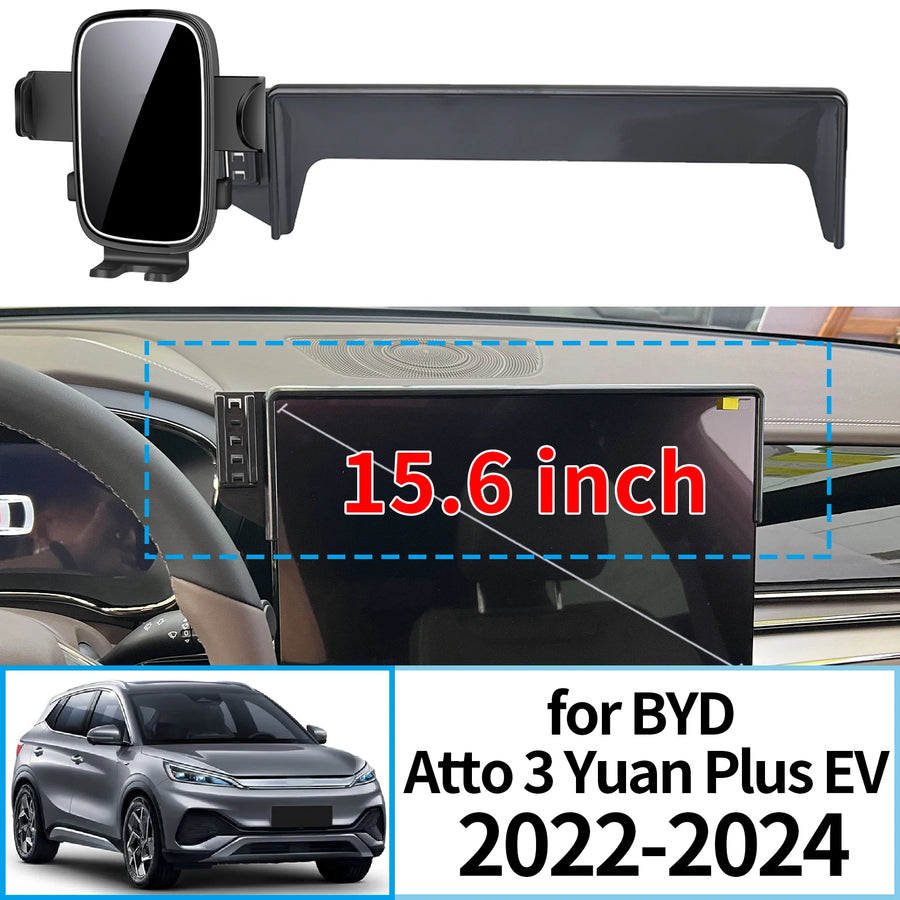 Wireless Charging Clip-On Phone Holder for BYD Atto 3 2022-2024 Car Phone Holder CATUSIKI