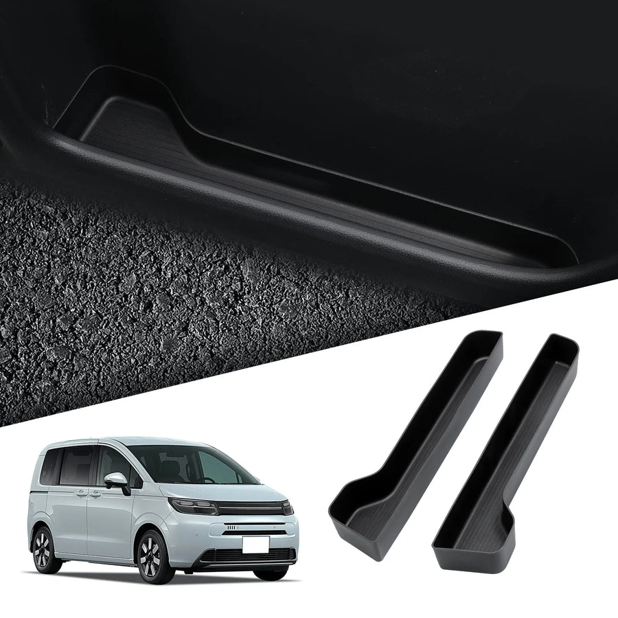 Honda Freed 2025 Door Handle Storage Box Front Door Holder Tray TPE Car Organizer Container Tidying Black Door Storage Access