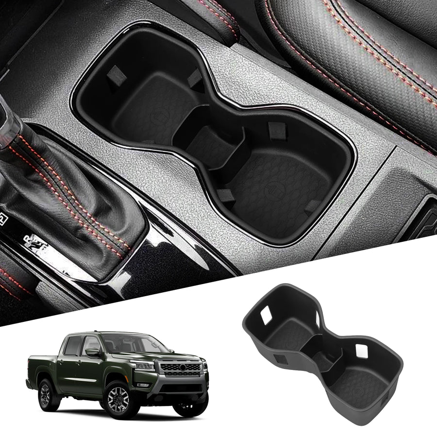 Nissan Frontier 2022-2026 Silicone Water Cup Holder Limiter Fixed Drink Storage Box Tray Car Accessories Black Car Interior A