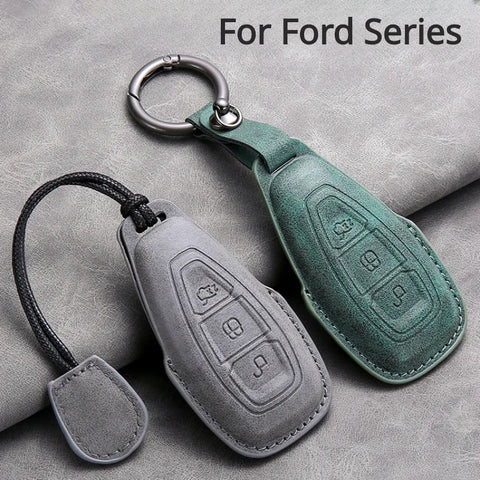 Car Key Cover For Ford Puma Grand C Max Focus Mondeo Kuga Fiesta Ecosport Transit Kuga Leather Car Key Case Cover Car Key Cov