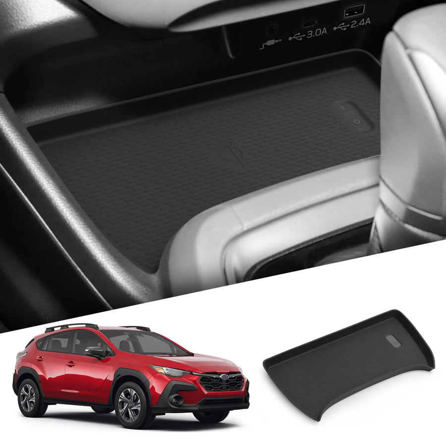 Subaru Crosstrek 2025 Car Anti-Slip Pad Silicone Center Console Wireless Charger Interior Accessories Black Car Interior Acce