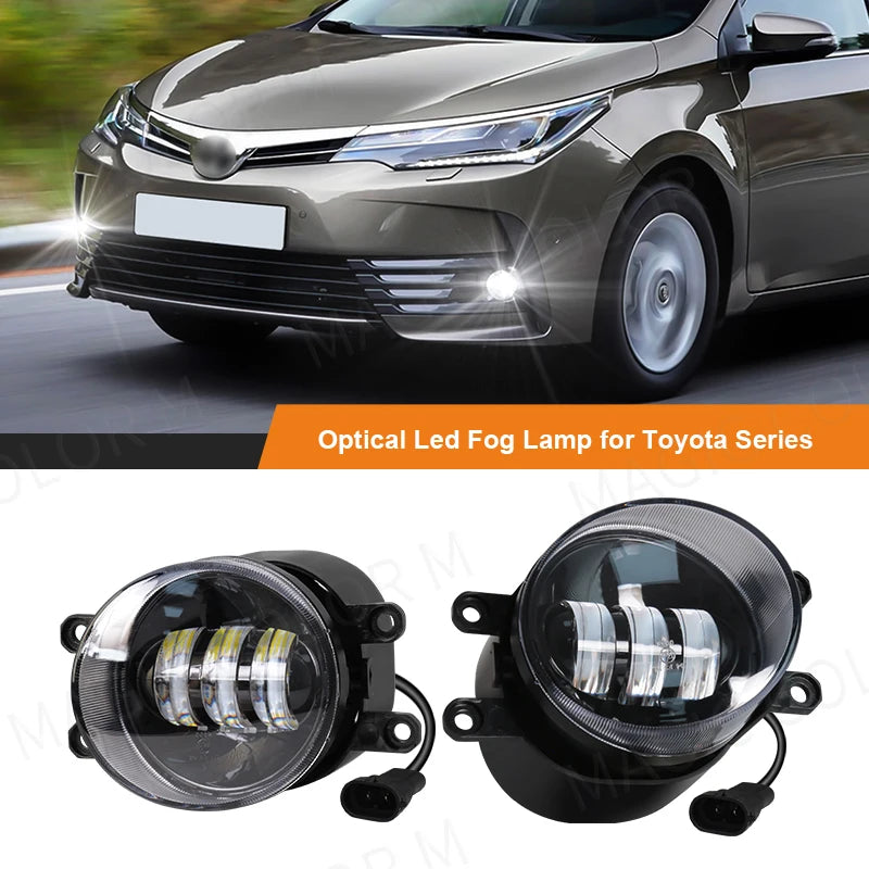 3.5 Inch LED Fog Lights for Toyota Models Car Interior Accessory MAGIC COLORM