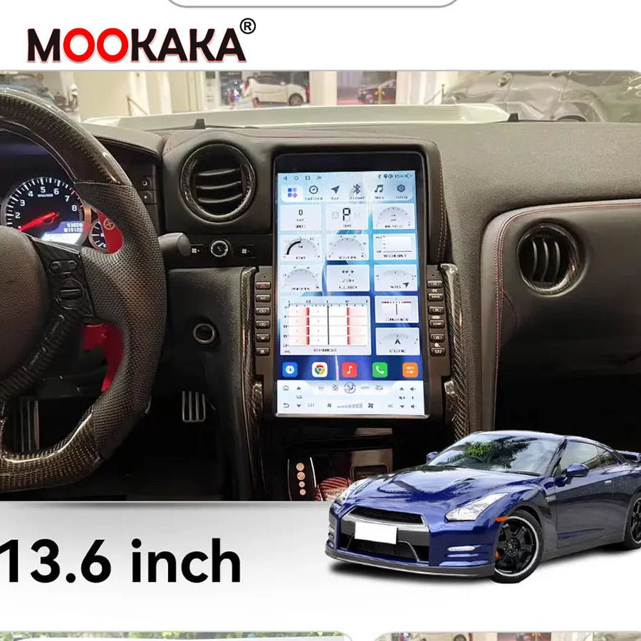 13.6-Inch Android 14 Head Unit for Nissan GTR 2011–2017 Android Head Unit Aotsr 4GB 64GB Eight Core