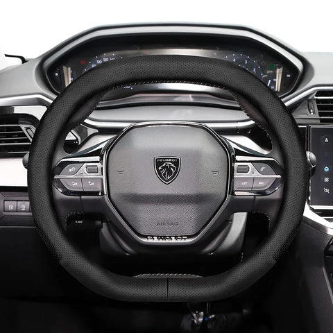Ultra-Thin Breathable Leather Wheel Cover Peugeot Car Interior Accessory Hocasen