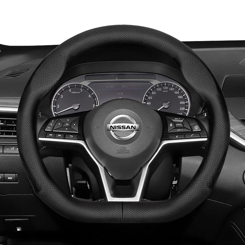Leather Steering Wheel Cover for Nissan Qashqai Note Car Interior Accessory Hocasen