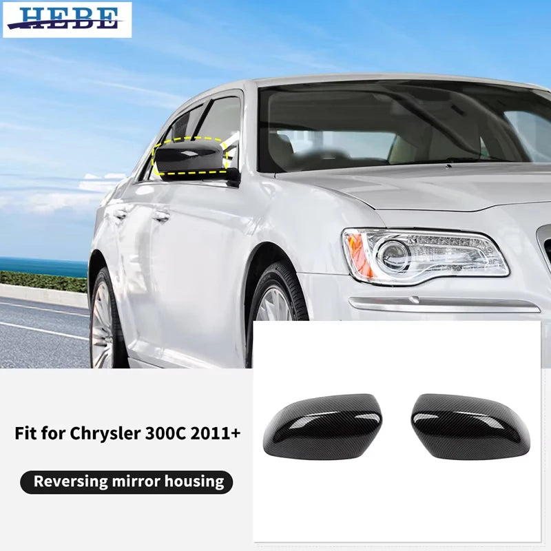 Mirror Cap Covers Carbon Fiber for Chrysler 300C 2011+ Car Interior Accessory HEBE