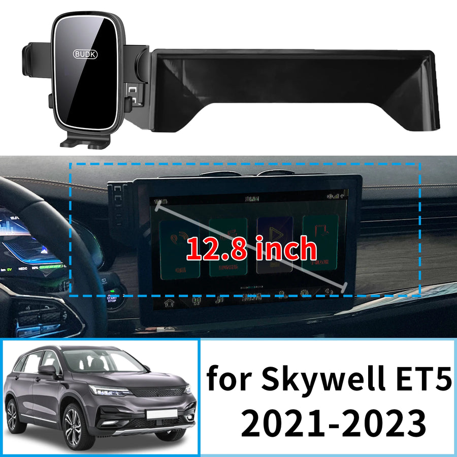 Smart Wireless Charging Phone Mount for Skywell ET5 2021–2023 Car Phone Holder OEM