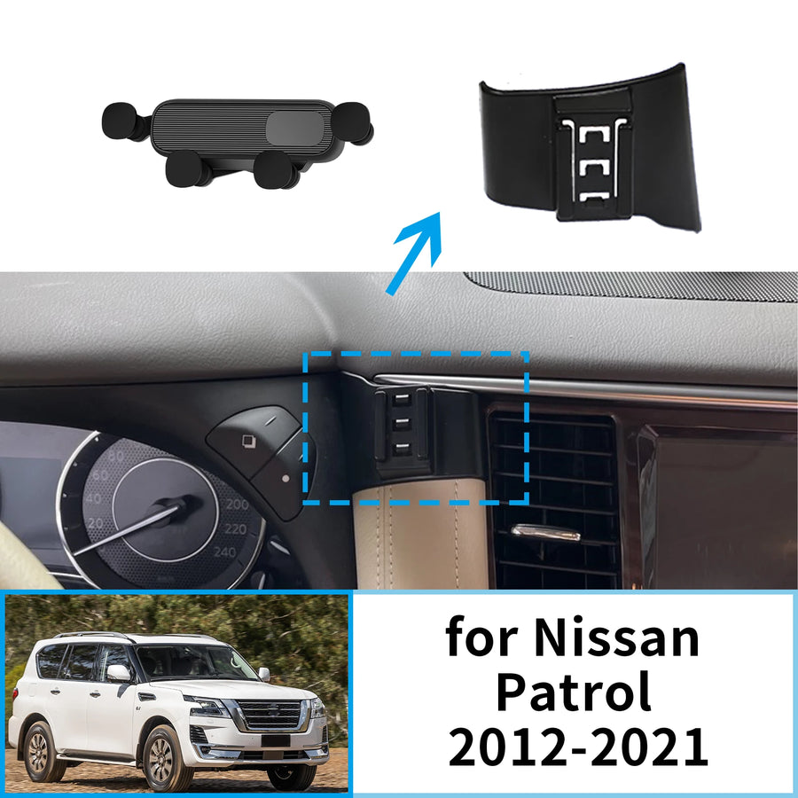Smart Wireless Charging Phone Holder for Nissan Patrol Y62 Car Phone Holder CATUSIKI