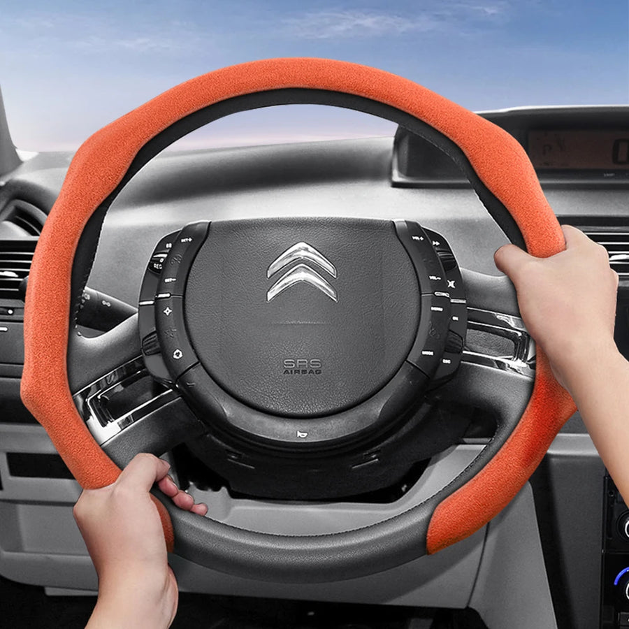 Premium Suede Snap-On Wheel Cover Citroen C3 Car Interior Accessory Hocasen