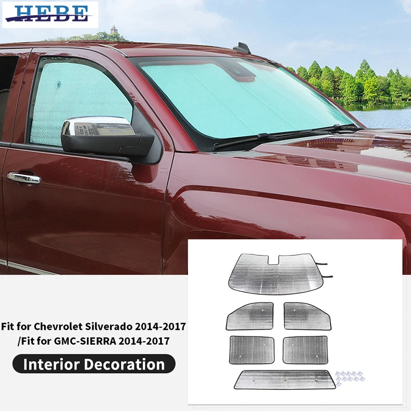 Heat Insulation Sunshade for Chevy Silverado 14 Car Interior Accessory HEBE