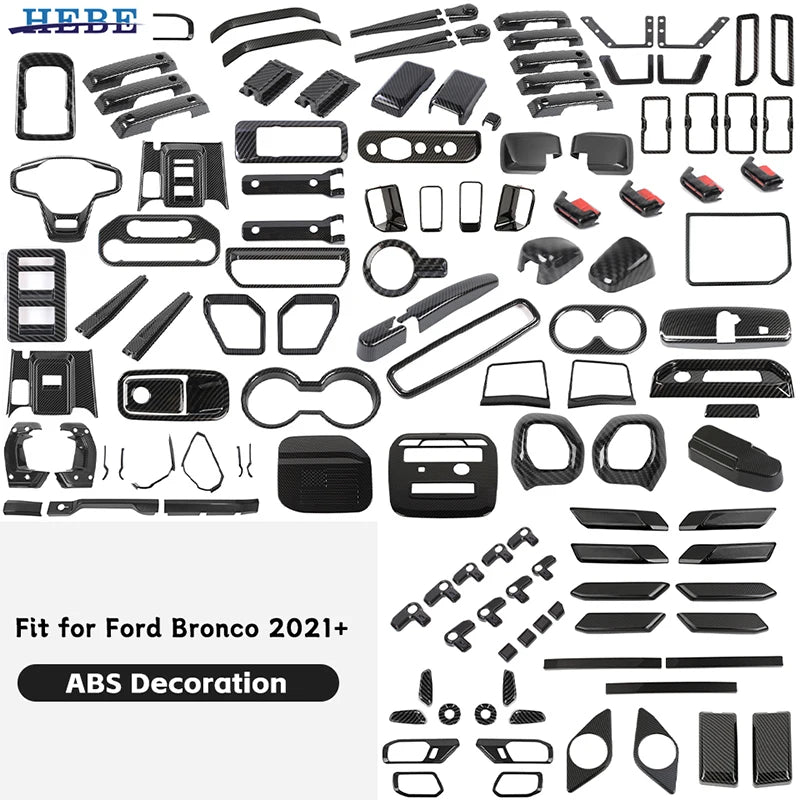 Interior Carbon Fiber Trim Kit for Ford Bronco 2021 Car Interior Accessory HEBE