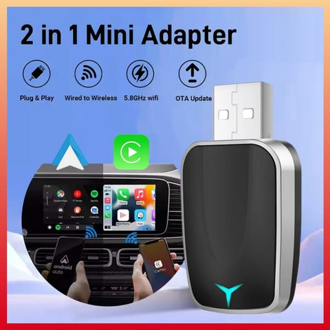 5G Wireless CarPlay and Android Auto Adapter Universal CarPlay Adapter LEXXSON