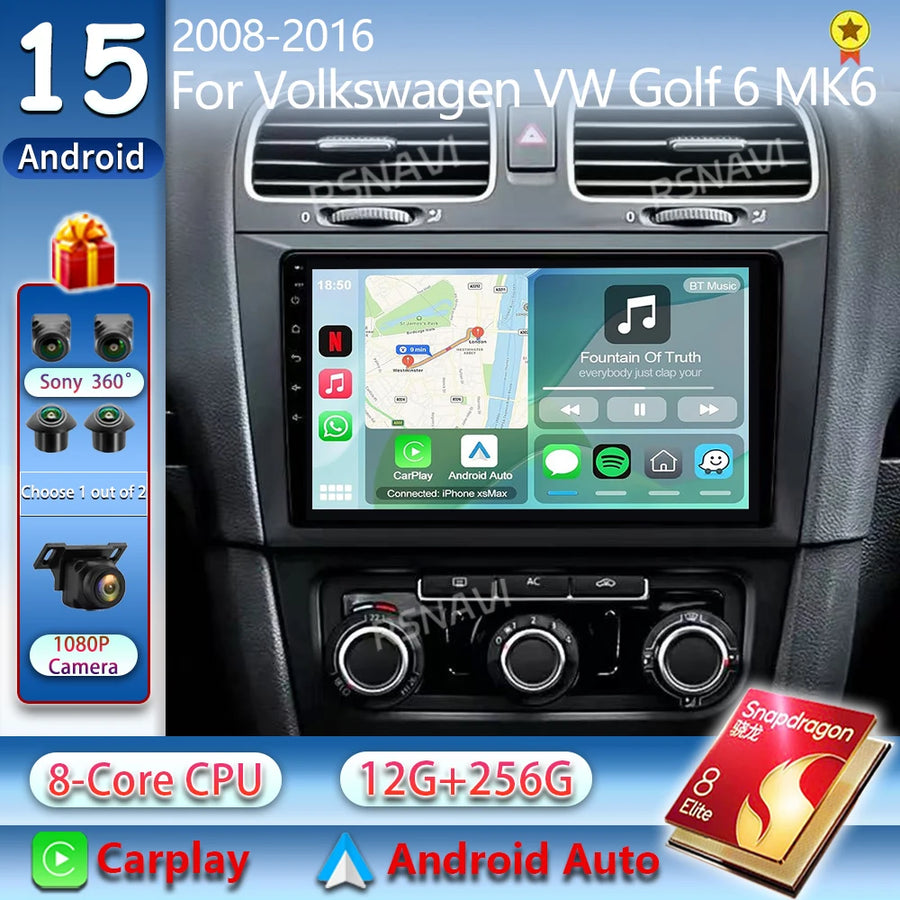 Android 15 GPS Multimedia Stereo for Audi TT MK2 2006-2012 Android Head Unit RSNAVI