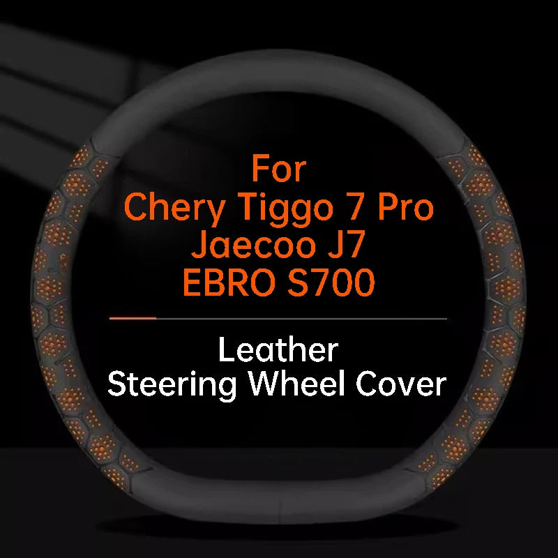 For Chery Tiggo 7 Pro Jaecoo J7 EBRO S700 2025 Car Leather Steering Wheel Cover Ultra Thin Breathable Non Slip Protective Cas