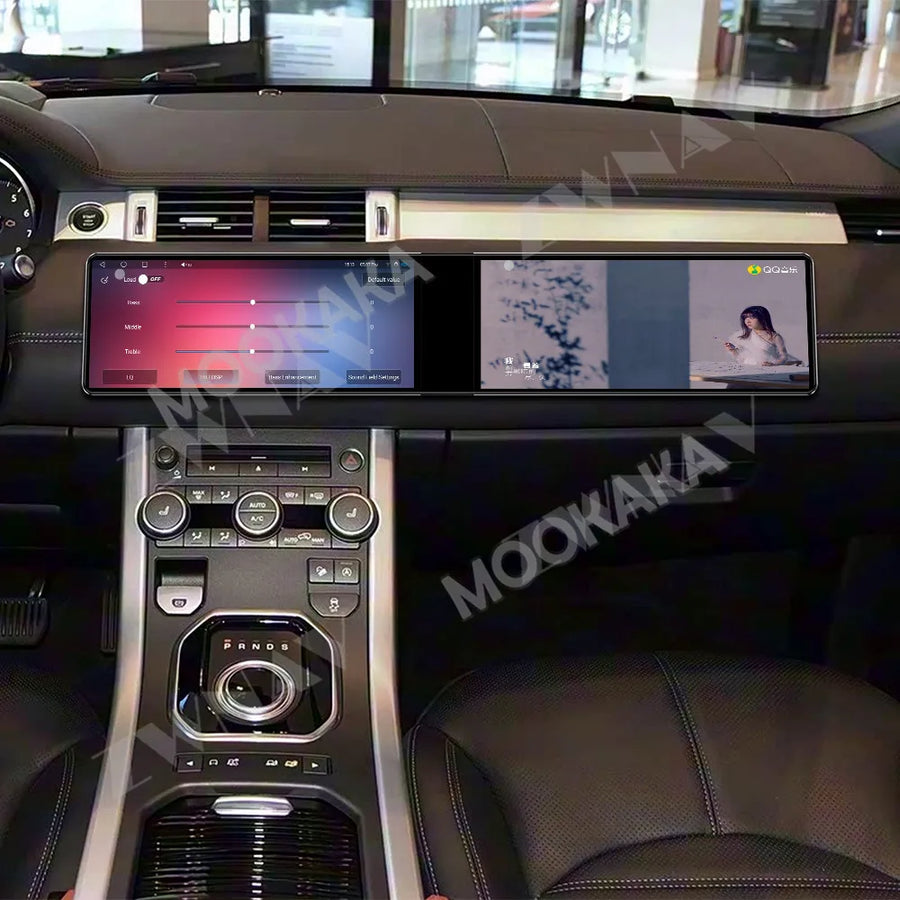 24.6-inch Dual Screen Android Stereo for Land Rover Discovery 5 Android Head Unit Aotsr 8GB 128GB Eight Core