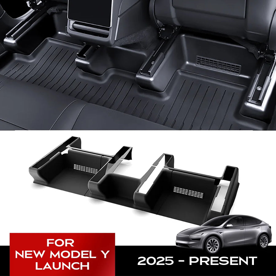 TPE Underseat Protector Center Console Side For Tesla New Model Y Juniper 2025 Launch and 2nd Row Kick Cover Air Vent Car Flo
