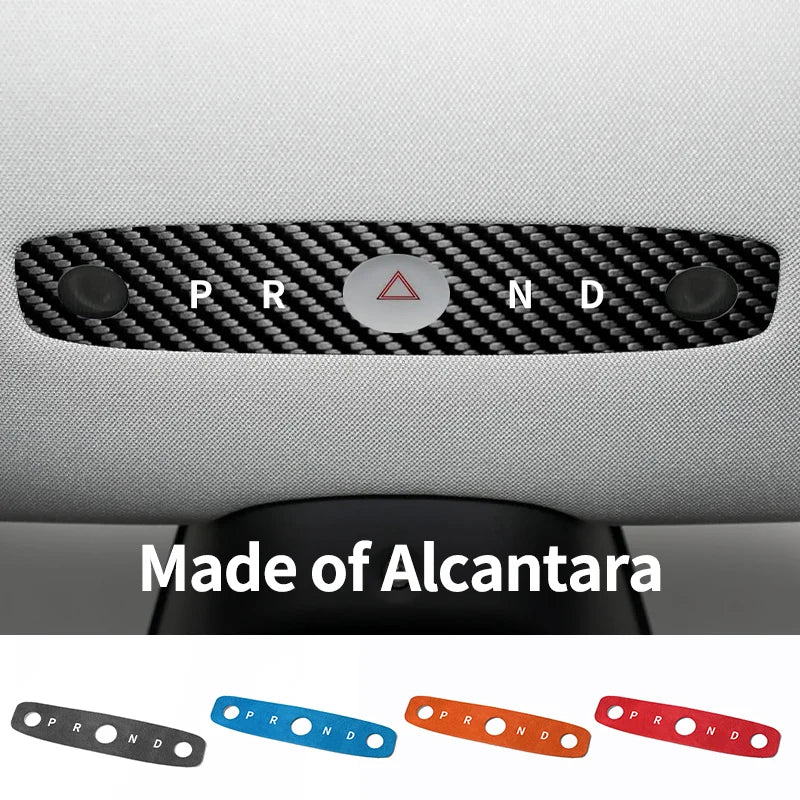 For Tesla Model 3 Highland / Model Y Juniper 2026- Steering Wheel Decorative Frame Trim Sticker Car Accessory Made of Alcanta
