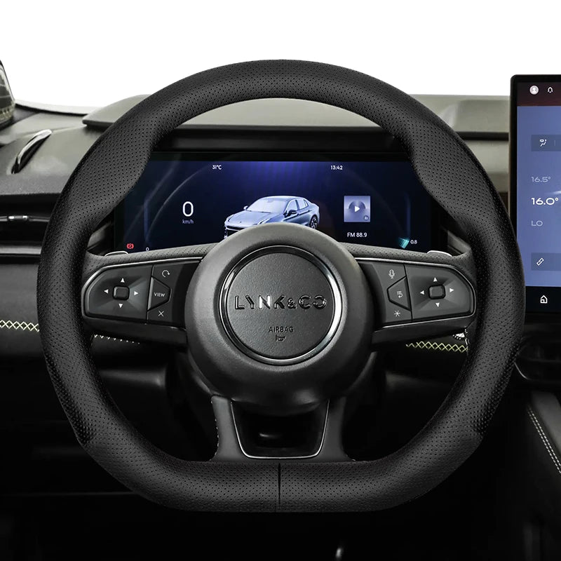 Ultra-Thin Breathable Leather Cover for Lynk & Co Car Interior Accessory Hocasen