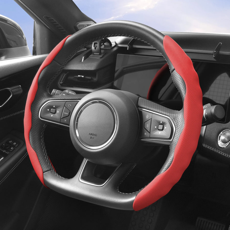 Sporty Breathable Leather Wheel Cover for Universal Car Interior Accessory Hocasen