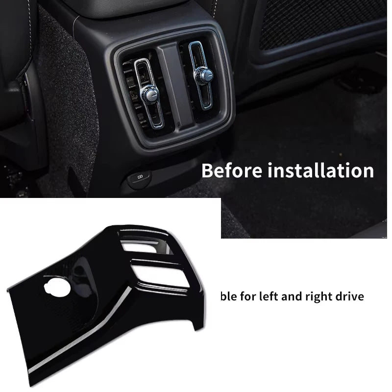 Rear Seat Anti-Kick Black Trim for Volvo XC40 C40 Car Interior Accessory LINGLUYANG