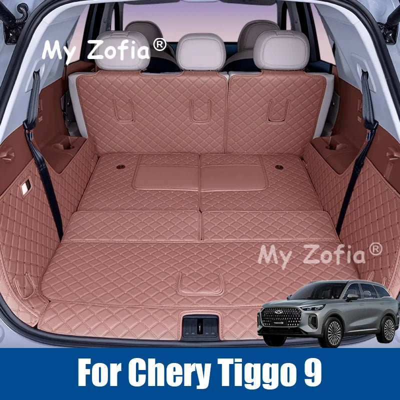 Leather Trunk Mat For Chery Tiggo 9 2025 2026 Full Coverage Rear Interior Special Accessory Trunk Mat | Car Accessory My Zofi