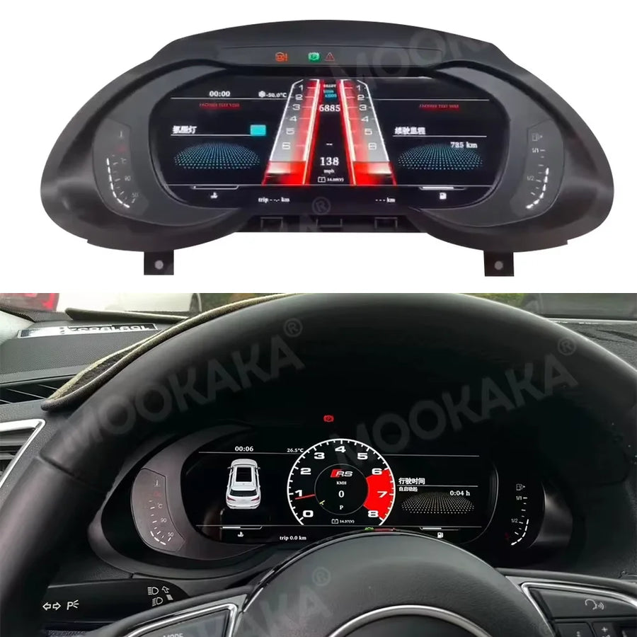 12.3-Inch Digital Instrument Cluster for Audi Q5 2010-2018 Android Head Unit Aotsr