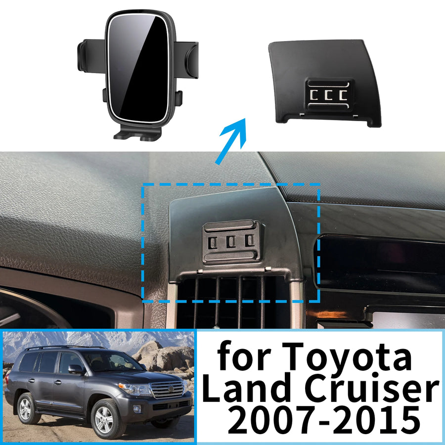 Fast Wireless Charging Phone Mount for Toyota Land Cruiser 2007-2015 Car Phone Holder CATUSIKI