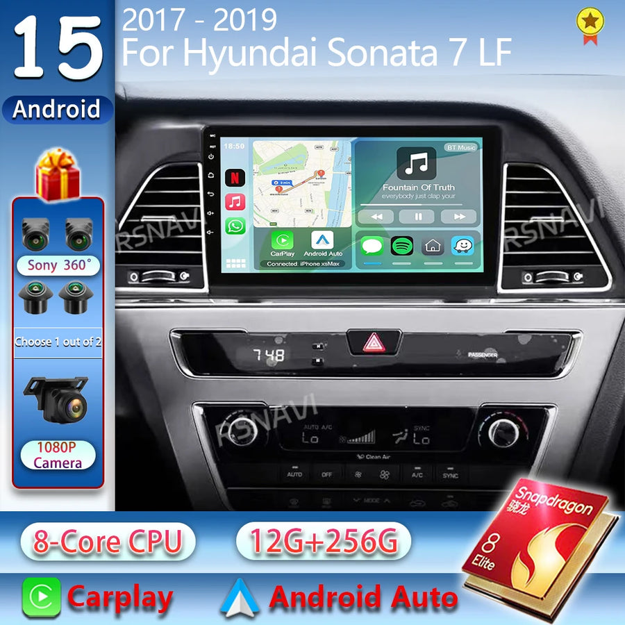 Android 15 Multimedia Player with GPS for Hyundai Sonata 2017-2019 Android Head Unit RSNAVI