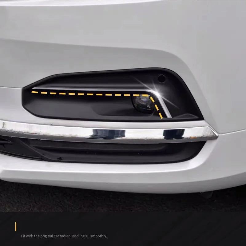 Stainless Steel Fog Light Strip for Volvo V90 S90 Car Interior Accessory LINGLUYANG