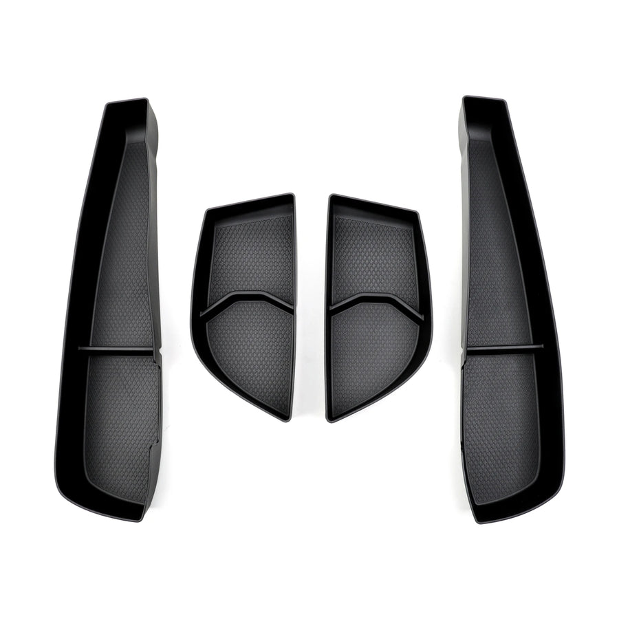 Smart #1 #3 Door Side Storage Box Front Rear Door Handle Tray Organizer Tidying TPE Car Accessories Black Car Interior Access