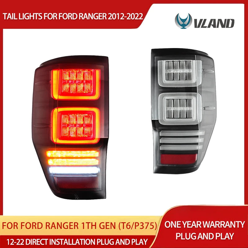 Tail Lights Sequential for Ford Ranger 2012-2022 Car Interior Accessory Vland