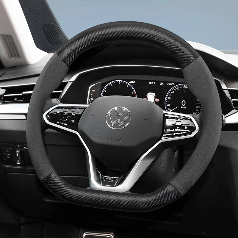 Matte Carbon Fiber Wheel Cover for VW Golf Car Interior Accessory Hocasen