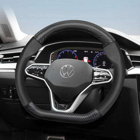 Carbon Fiber Wheel Cover for VW Golf Passat Polo Jetta Car Interior Accessory Hocasen