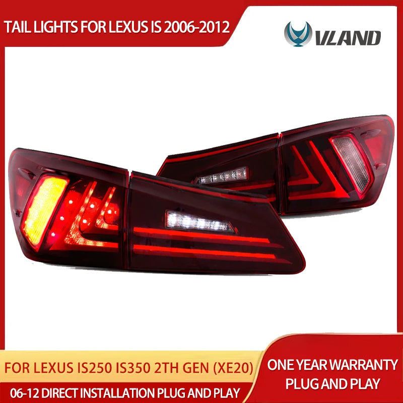 LED Tail Lights for Lexus IS250 2006-2012 Car Interior Accessory Vland