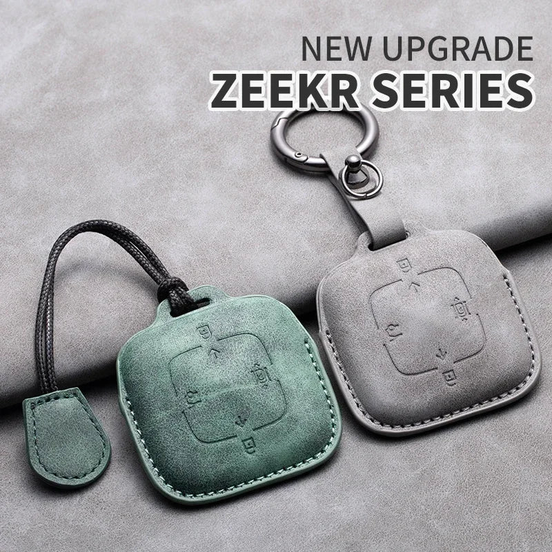 Car Key Cover For Zeekr 001 Leather Car Key protective cover For Zeekr 001 X 2021 2022 2023 Key Fob Cover OEM