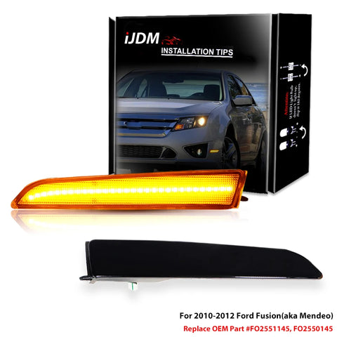 Amber LED Side Marker Lights for Ford Fusion 2010-2012 Car Interior Accessory iJDM