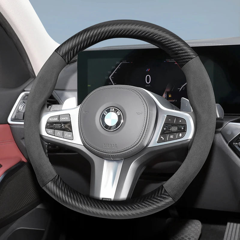 Suede Matte Carbon Fiber Cover for BMW Car Interior Accessory Hocasen